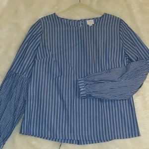 Blue stripes blouse